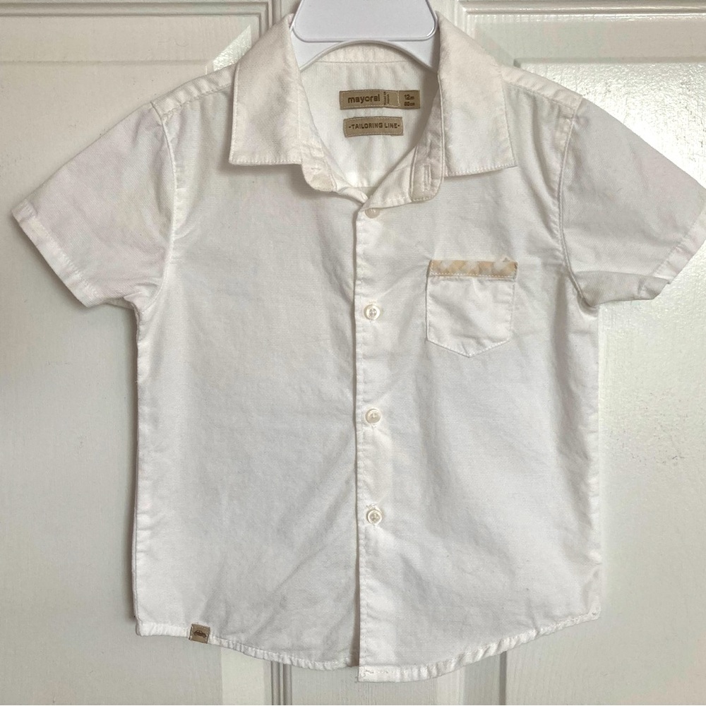 Mayoral Tailoring Line collared button-up shirt, 12 months